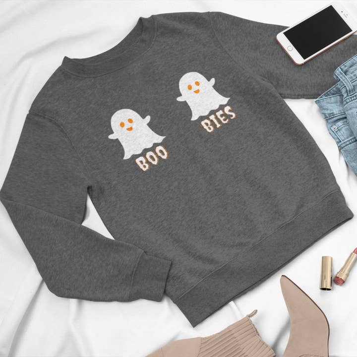 Boobies Cute Ghosts Cozy Warm Halloween Crewneck Sweatshirt for wholesale by After Five Designs