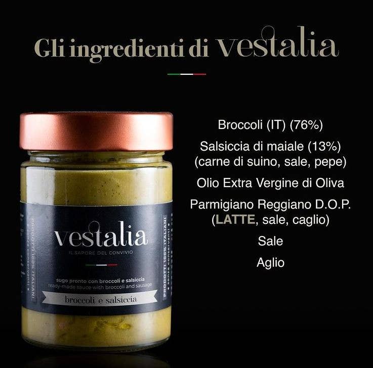 Vestalia sughi - Wholesale Sauce - Broccoli and sausage1