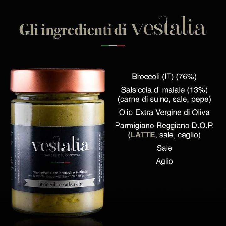 Vestalia sughi - Wholesale Sauce - Broccoli and sausage1