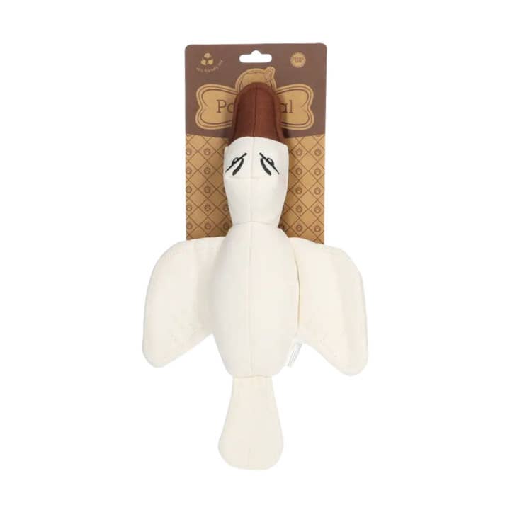Cotton Canvas White Dog Chew Toy – Ducky (Squeaker) for wholesale by Pata Pal Pet Toys