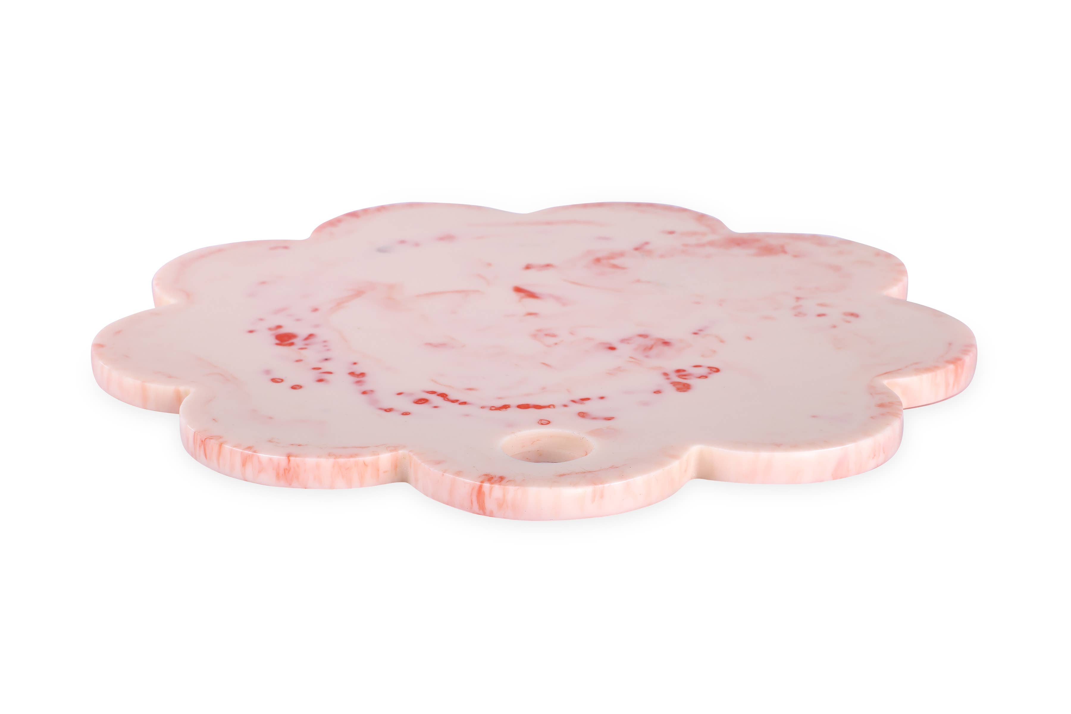 Casa Amarosa - Wholesale Cheese Board - Scallop Resin Cheese Charcuterie Board Ivory Pink - 9 Inches3