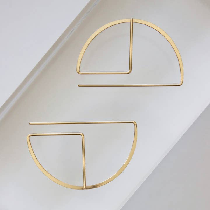 Large Round Profile Earrings, Lightweight Statement Earrings for wholesale by L.Greenwalt Jewelry