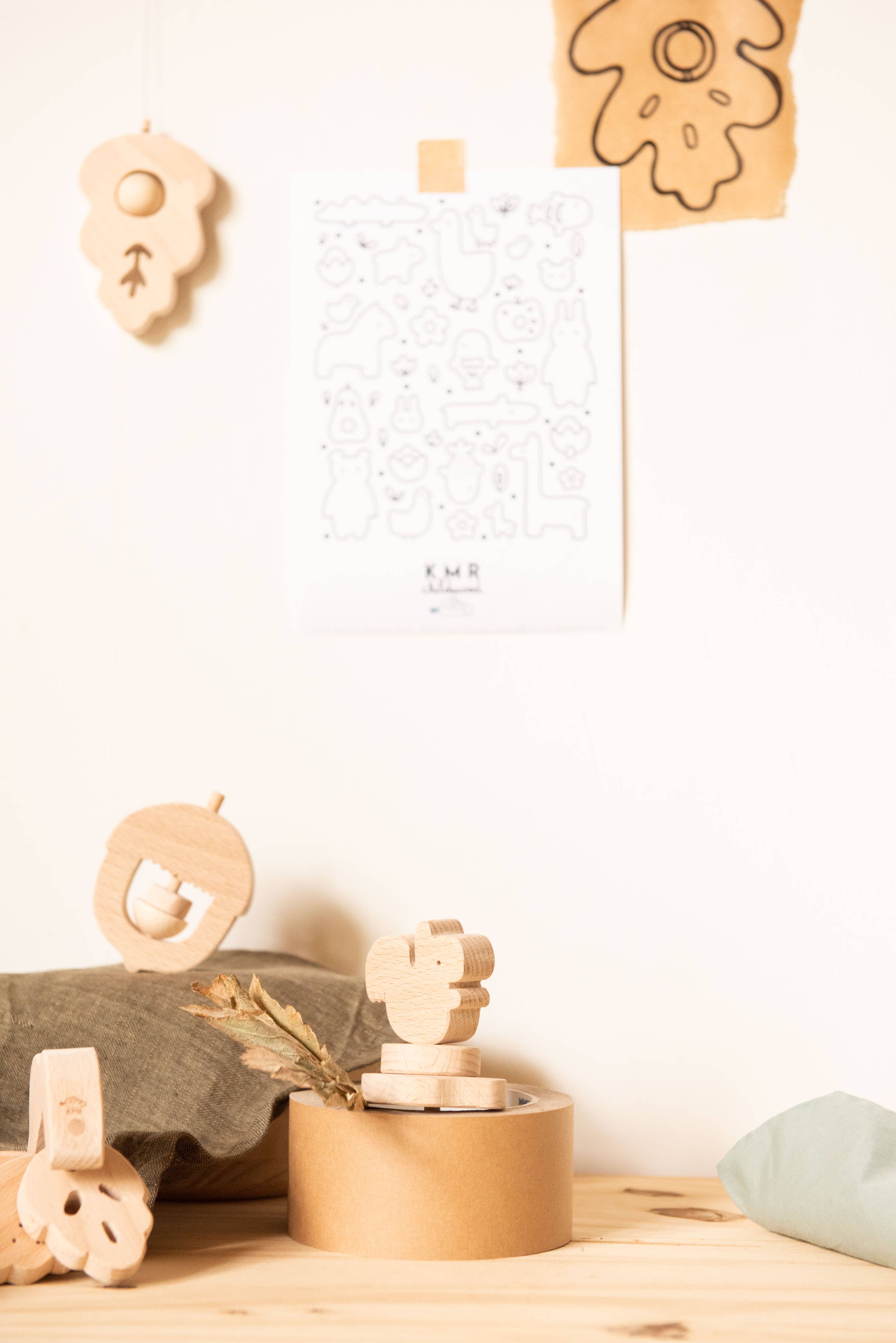 KMR Childwood – wholesale Wood toy – Child – NUT wooden rattle4