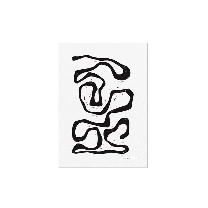 Wandering I Block Print - Art mural pour la vente par The Modern Bloc