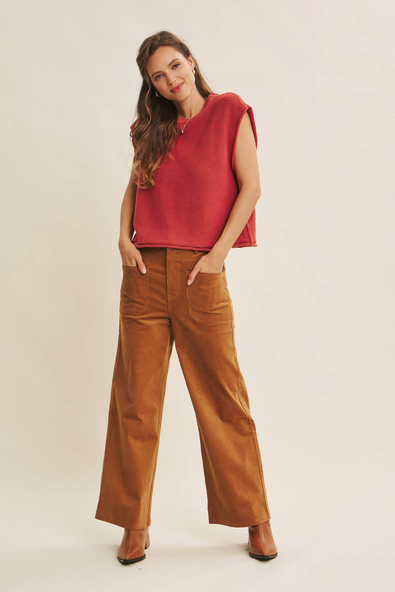 in february – Großhandel Strickpullover – Damen – Locker sitzendes Sweater-Weste mit sichtbaren Nähten14