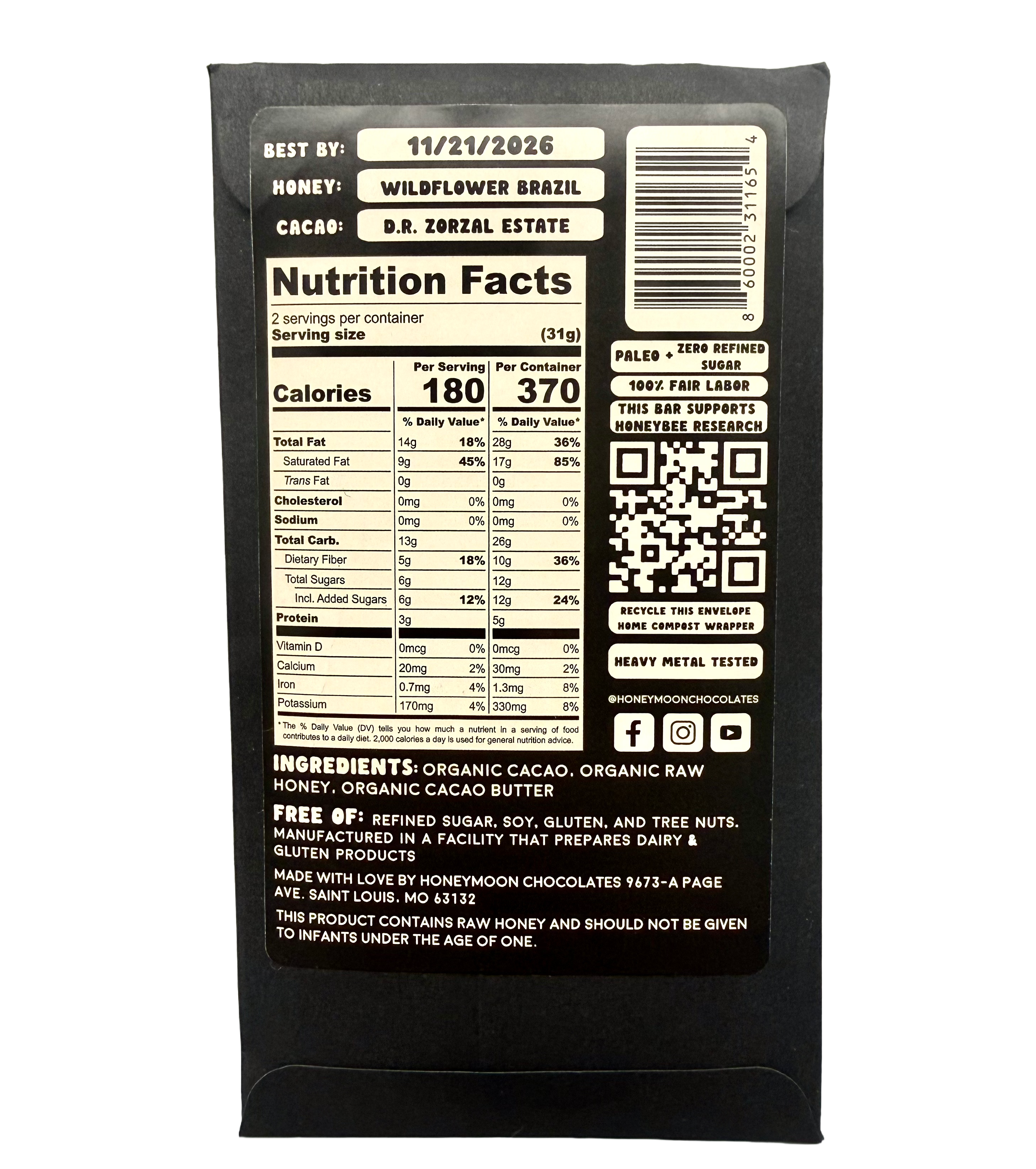 Honeymoon Chocolates – wholesale Chocolate bar – 77% Dark Chocolate1