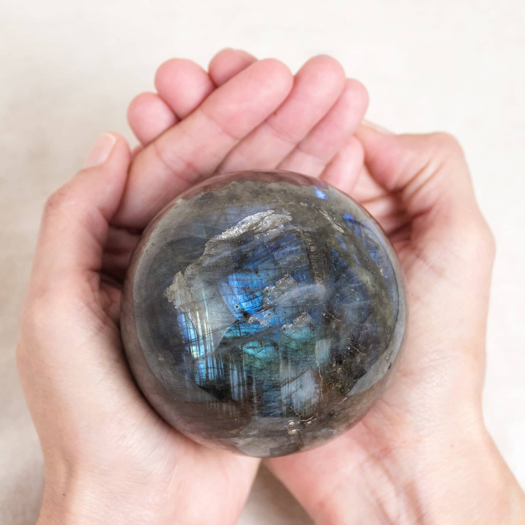 Tiny Rituals - Wholesale Spiritual Stone/Crystal - Labradorite Sphere - 1 of a Kind - Large - AAA Premium Quality10