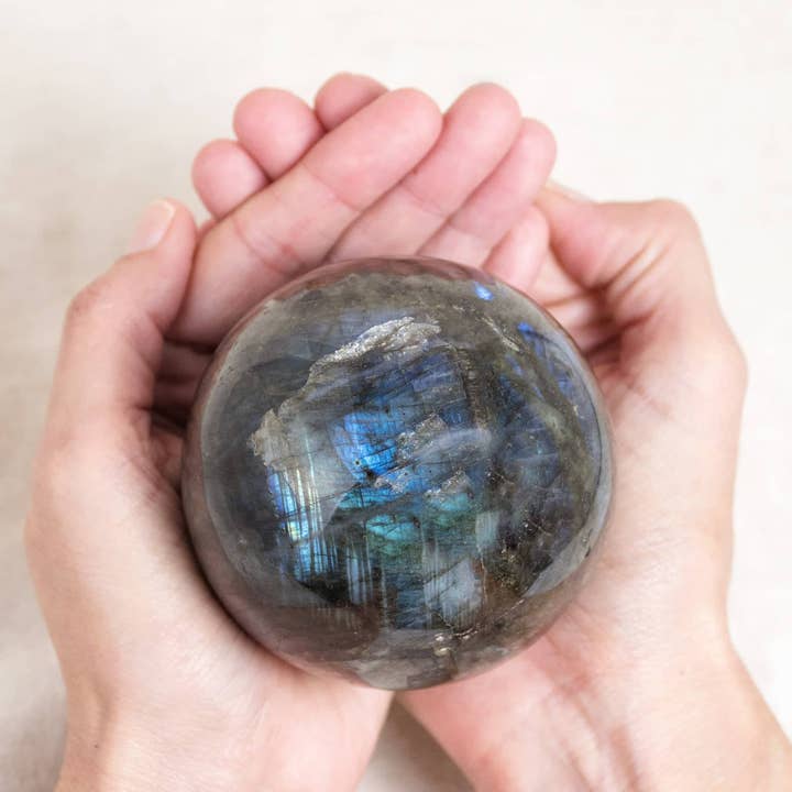 Tiny Rituals - Wholesale Spiritual Stone/Crystal - Labradorite Sphere - 1 of a Kind - Large - AAA Premium Quality10