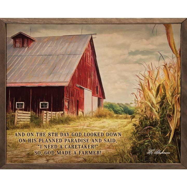 Kendrick Home - Wholesale Sign - God Made A Farmer Barn
