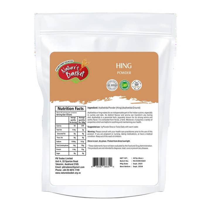 Natures Basket - Wholesale Dried Spice - Nature's Basket Compounded Hing (Ferula asa-foetida) powder - Contains gluten1
