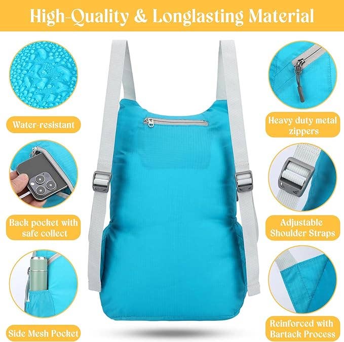 Crover - Wholesale Backpack - Unisex - 20L Lightweight Foldable Hiking Daypack - Assorted Color1