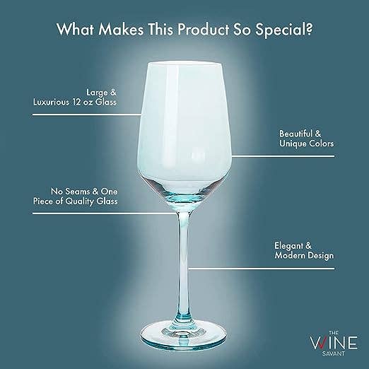The Wine Savant / Khen Glassware - Wholesale Wine Glass - Wine Glass SINGLE, Muted Green Colored Large 12 oz Glass