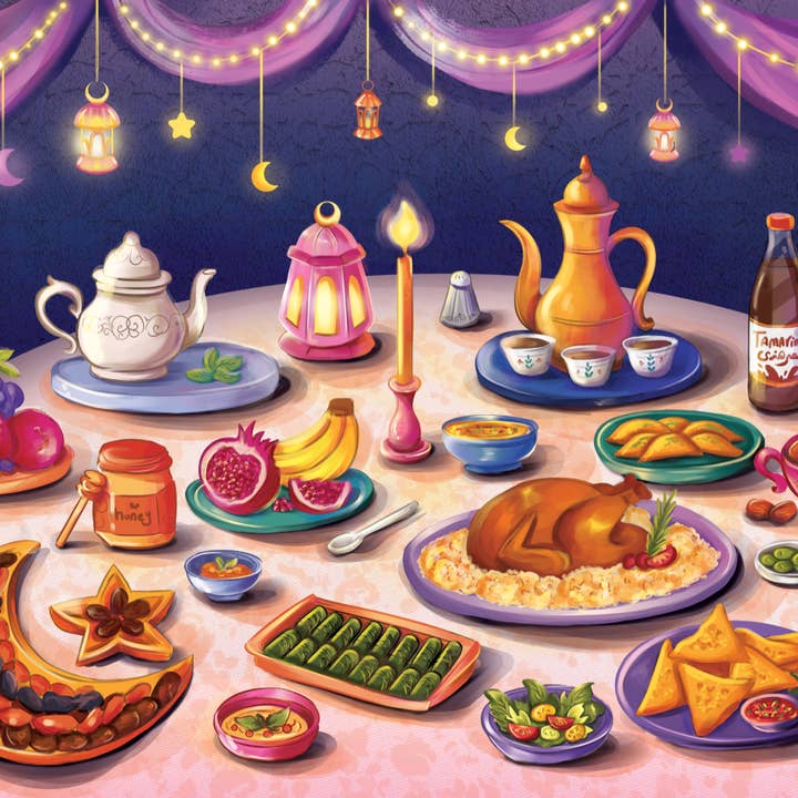 VERTRAUTES FESTMAHL | Künstlerin: Rawda Salah für den Großhandel von Laila Luxury Puzzles