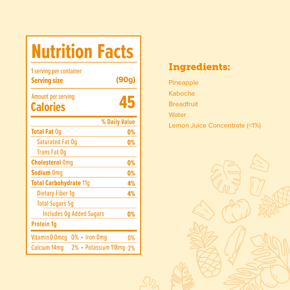 Piko Provisions – wholesale Baby food – Kabocha, Pineapple & Breadfruit2