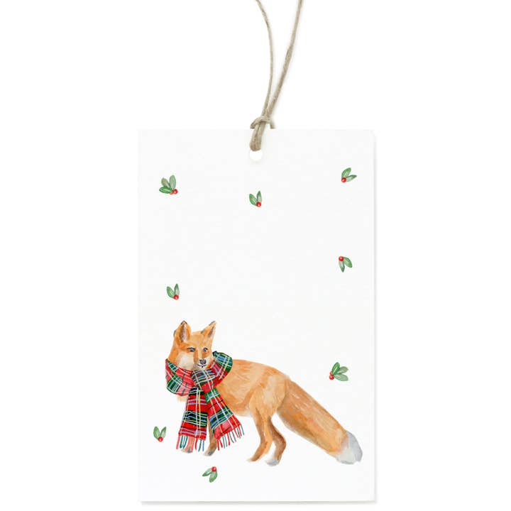 Winter Holiday Party Fox Gift Tag Box Set for wholesale by Lana's Shop