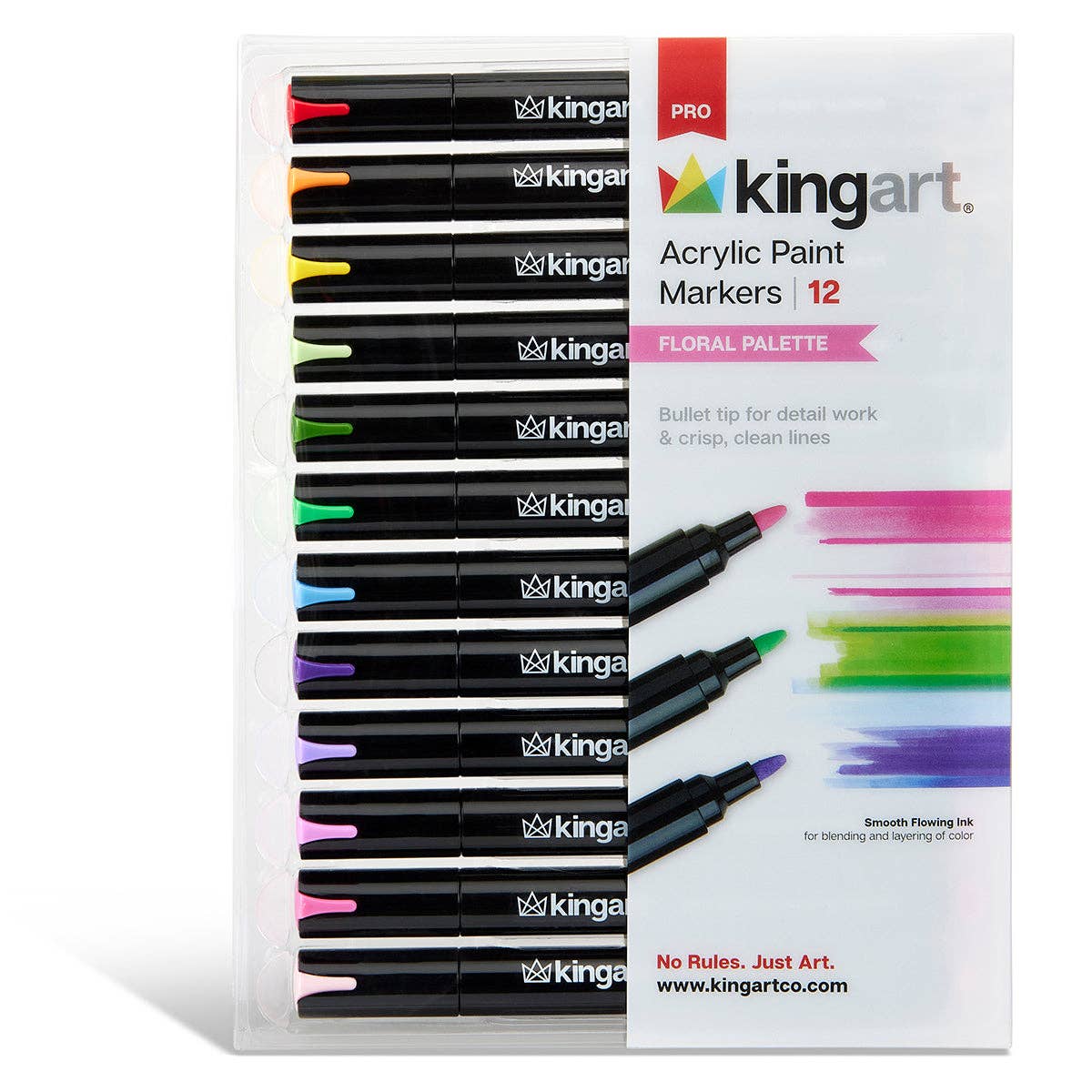 KINGART - Wholesale Marker - Acrylic Paint Markers - 12 Floral Colors11