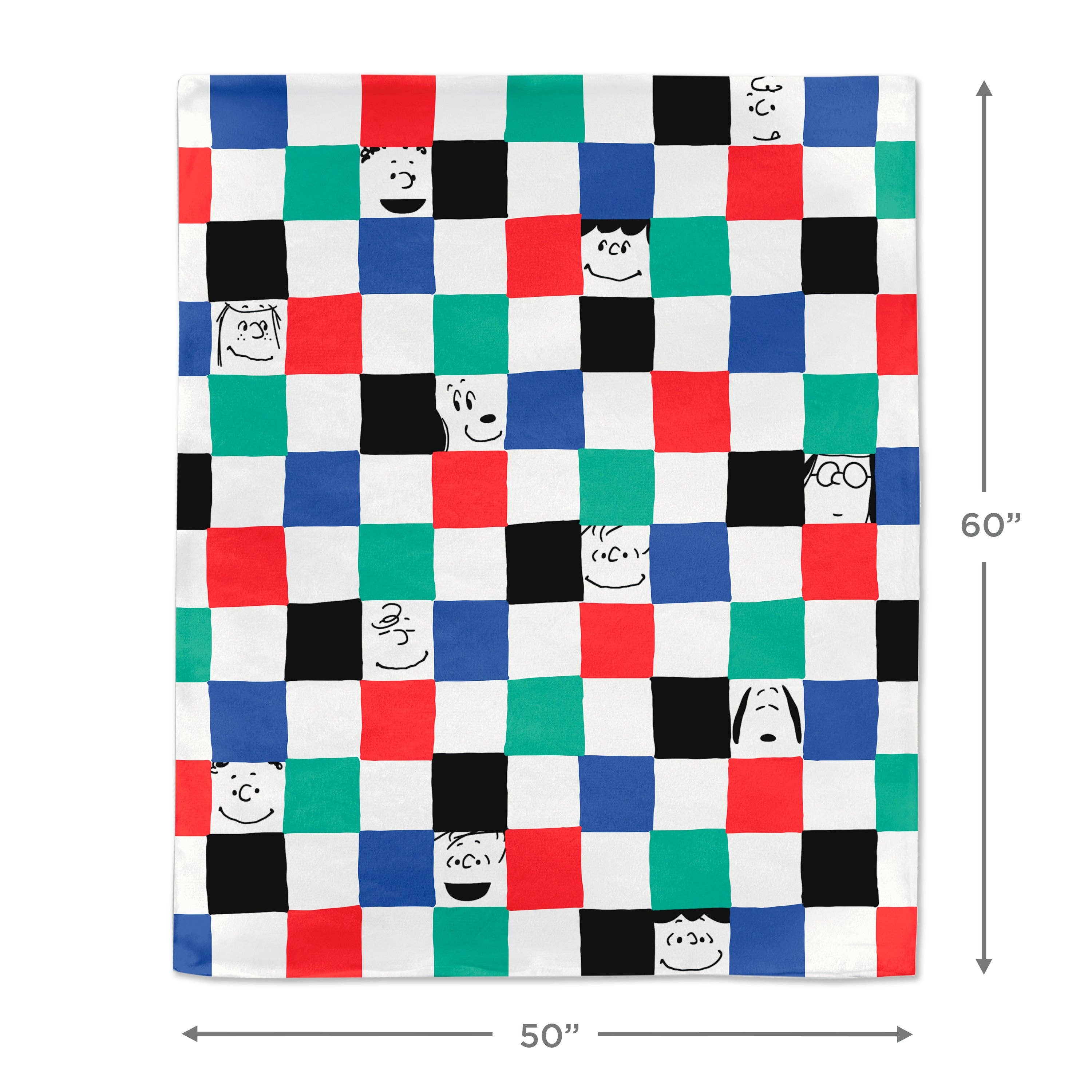 Hallmark – wholesale Bedding blanket – Peanuts™ Gang & Snoopy Checkered Blanket5