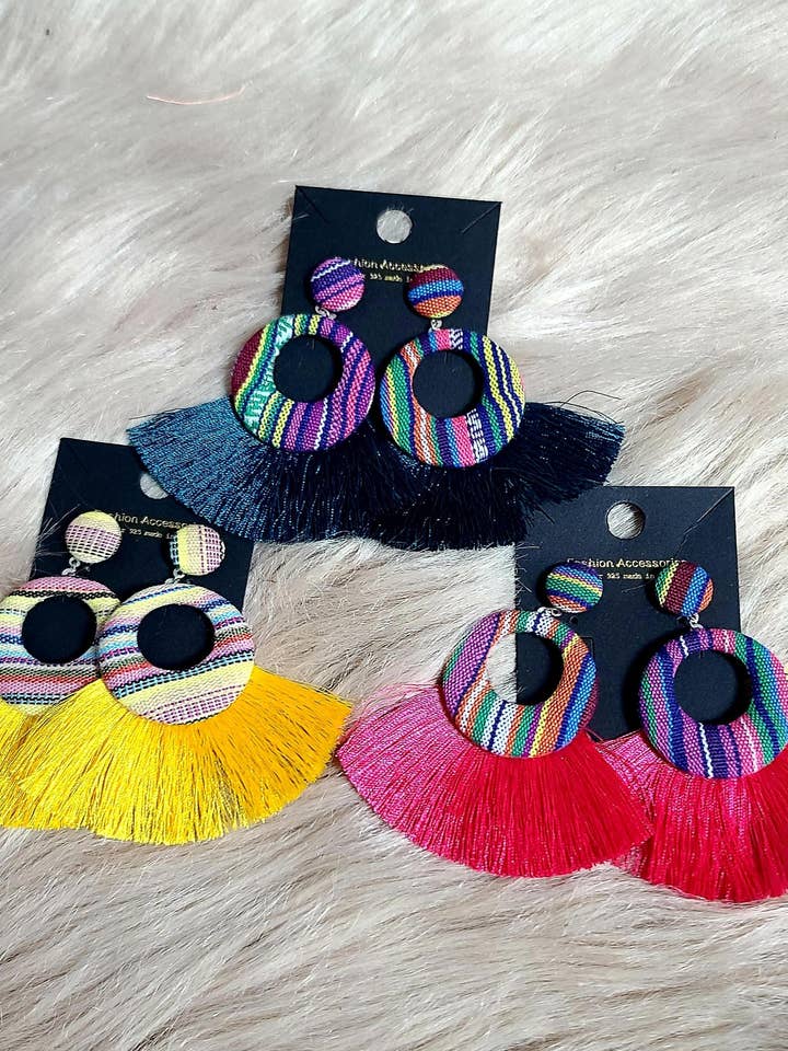 Accessories - Colorful Circle Tassels Earrings (YQ01) for wholesale by La Mar