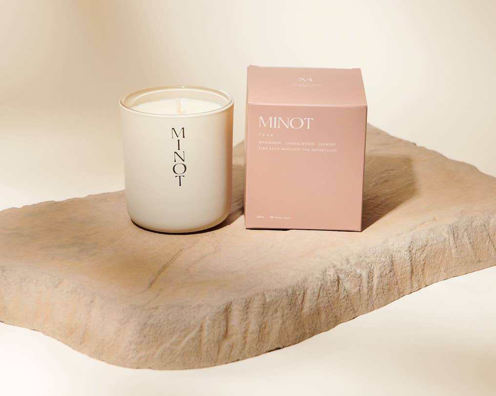 Minot - Wholesale Jar/Filled Candle - Luna - Luxury Non-toxic Soy Candle, 12 oz.