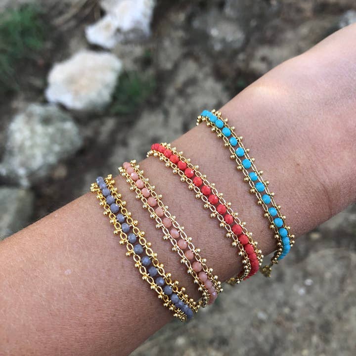 Hirondelle Bijoux - Wholesale Beaded Bracelet - Rainbow bracelet