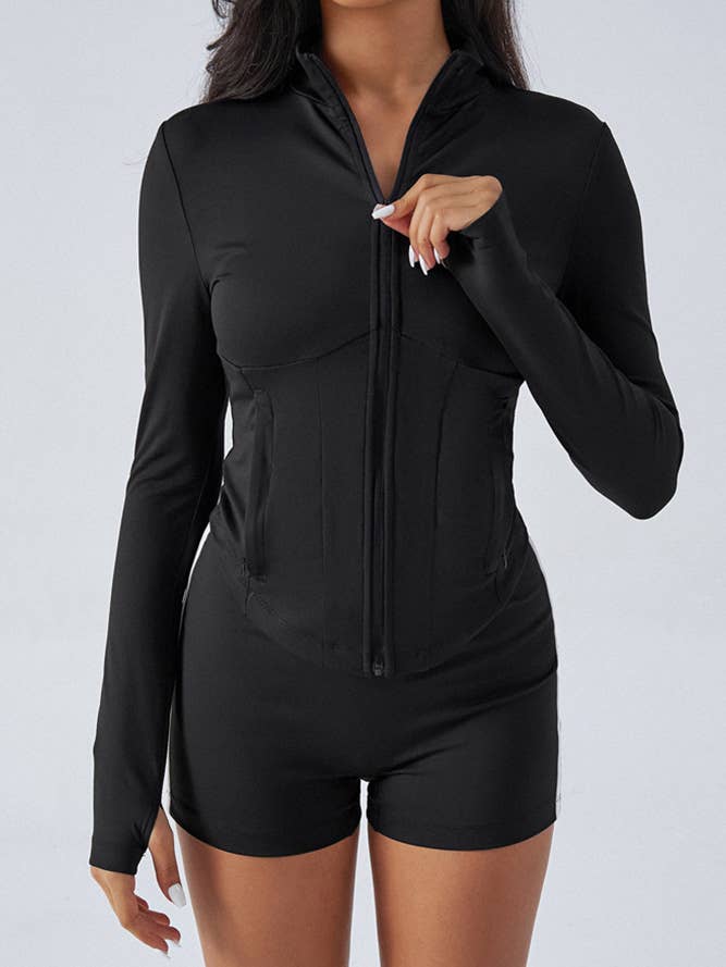 Black One Piece Yoga Set Sports Wear DY232 for wholesale on Faire