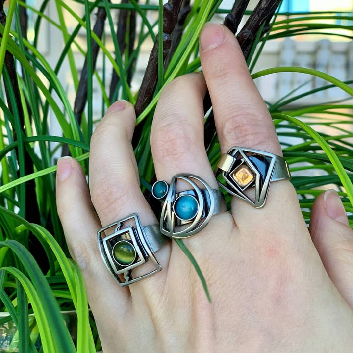 Christophe Poly / Crono Design - Wholesale Cocktail/Statement Ring - RINGS (R) - Sizes from (5-11)15