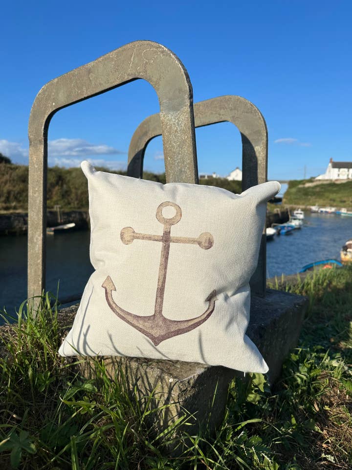 Anchor Country Canvas Cushion for wholesale by Cole Beach - Northumberland