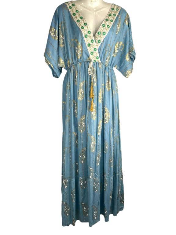 Multicolored Handmade Long Boho Style Dress for Women with Sleeves SN6011 for wholesale on Faire
