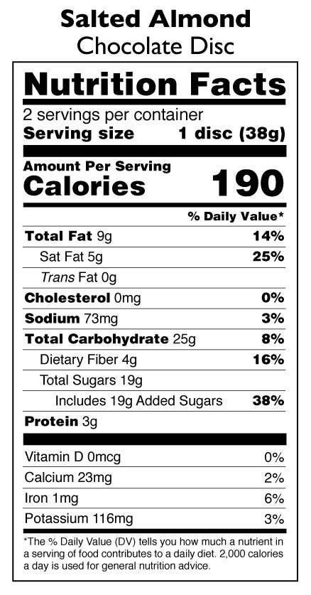 Taza Chocolate - Wholesale Chocolate Bar - Salted Almond Chocolate Disc4