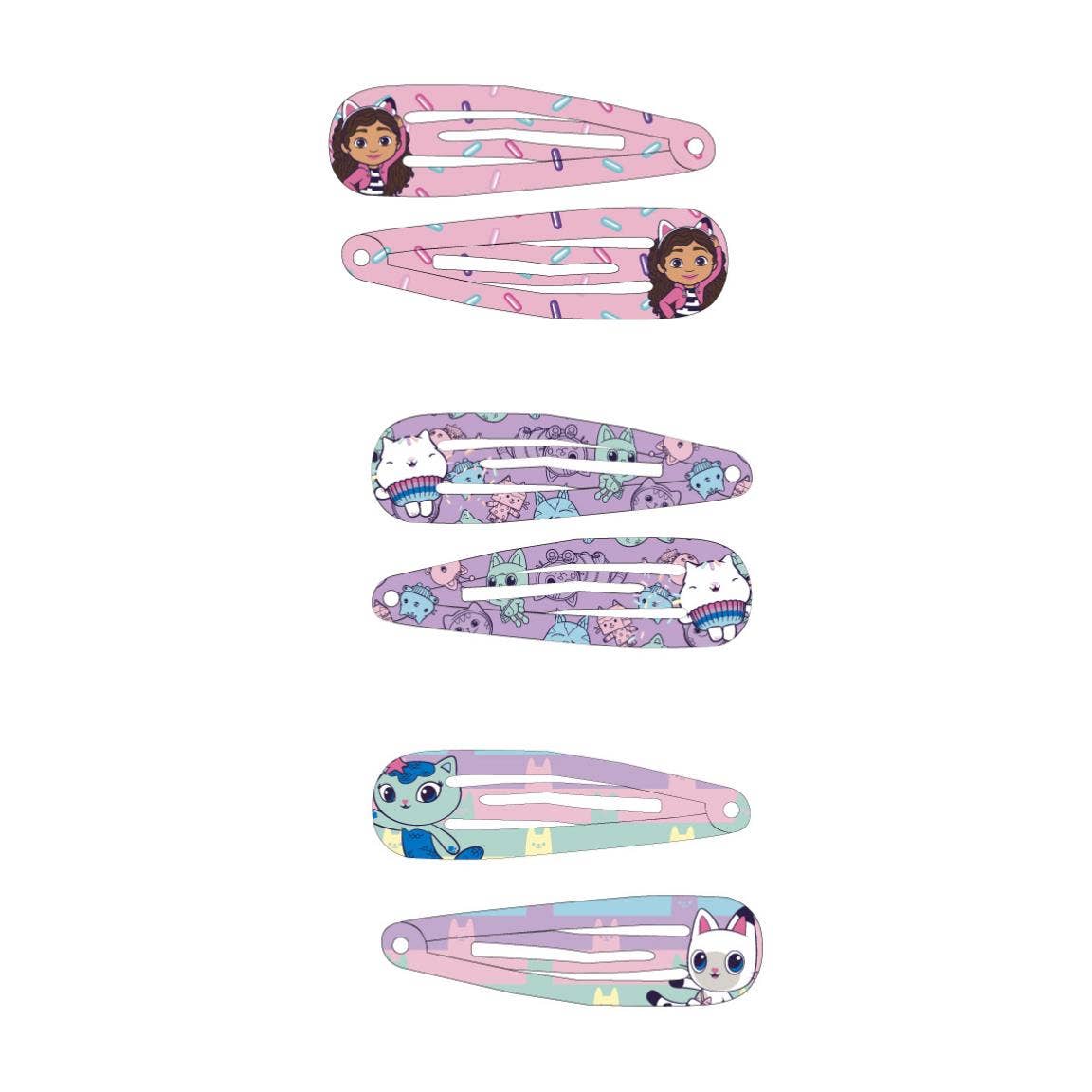 Mastoys, S.L. - Wholesale Barrette - Kids - GABBY'S DOLLHOUSE 6-PIECE HAIR CLIPS - 25000034521