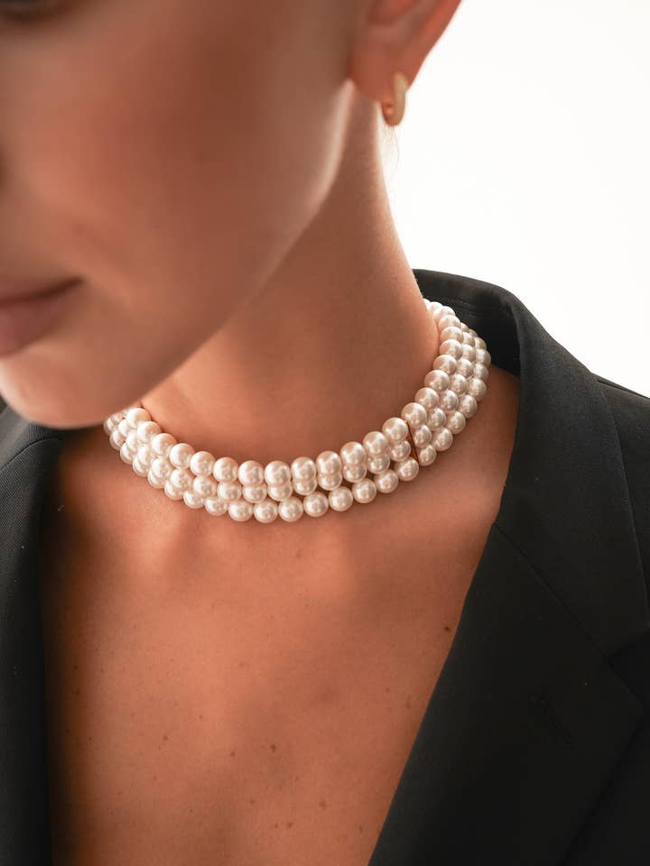 Gargantilla de Perlas Atemporales para venta al por mayor de Tilary Limited