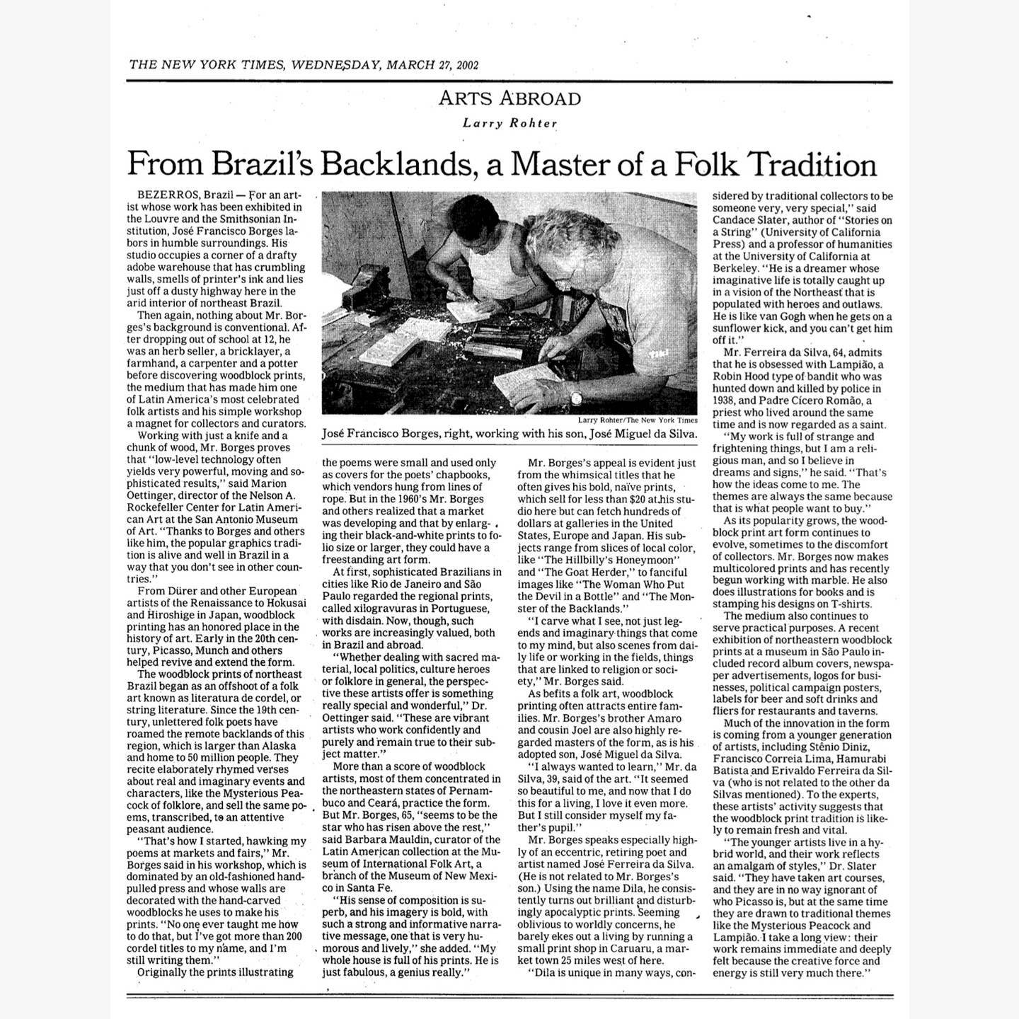 Tesoros Trading Company - Wholesale Art Print - Med-Lg. J. Borges Print, "O Peixe e o Jaboti" #3, Brazil1