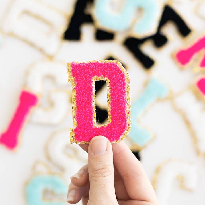 Viv&Lou - Wholesale Patch - Hot Pink Varsity Letter Patch