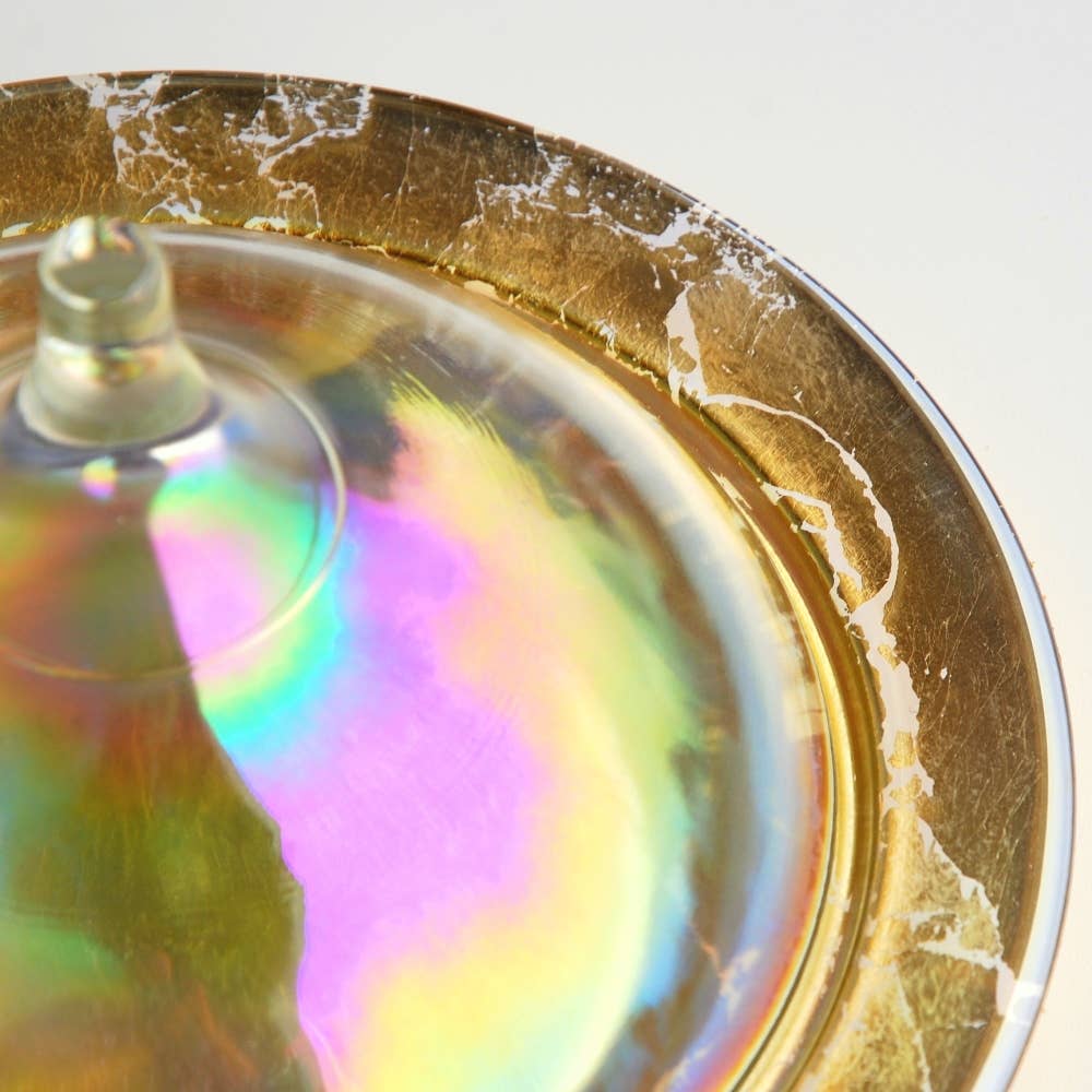 RED POMEGRANATE COLLECTION - Wholesale Dish - RABAT 9" Hand Gilded Covered Dish4