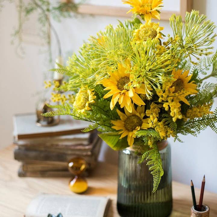 Rustic Reach - Wholesale Artificial Flowers - Artificial Flower Bouquet Country Spring Sunflower Bouquet 2