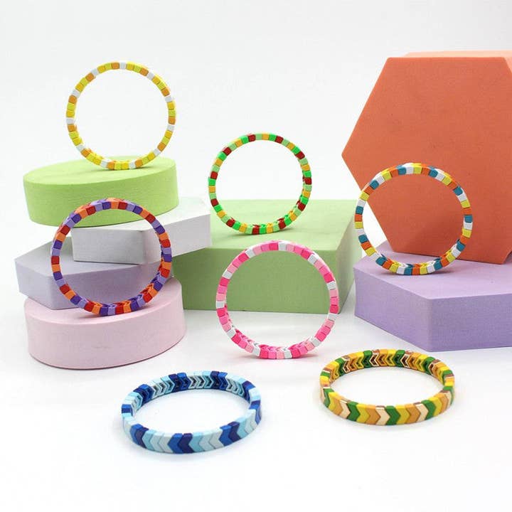 Pfeil-Perlen-Gradient-DIY-Armband-Legierung-Modular-Verlauf S5P259 für den Großhandel von alberalkirk