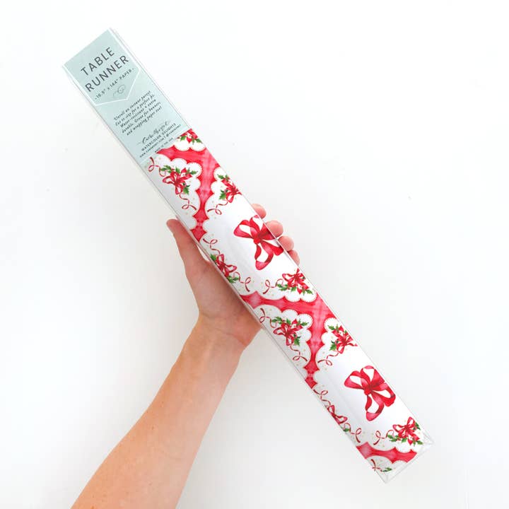 Vintage Holiday Bow Table Runner for wholesale by Cami Monet