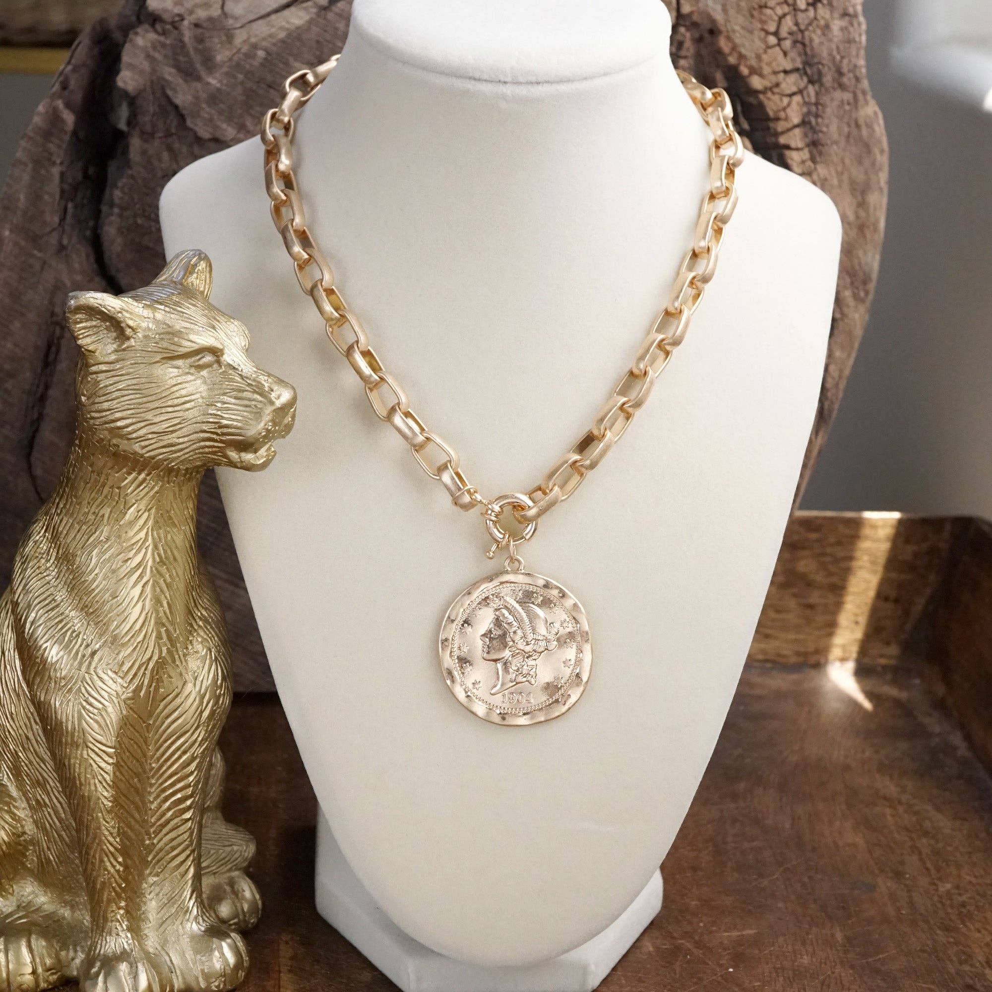 PennyLine inc - Wholesale Charm/Dangle Bracelet - Urban Token – Cable Chain Toggle Bracelet with Coin Charm7