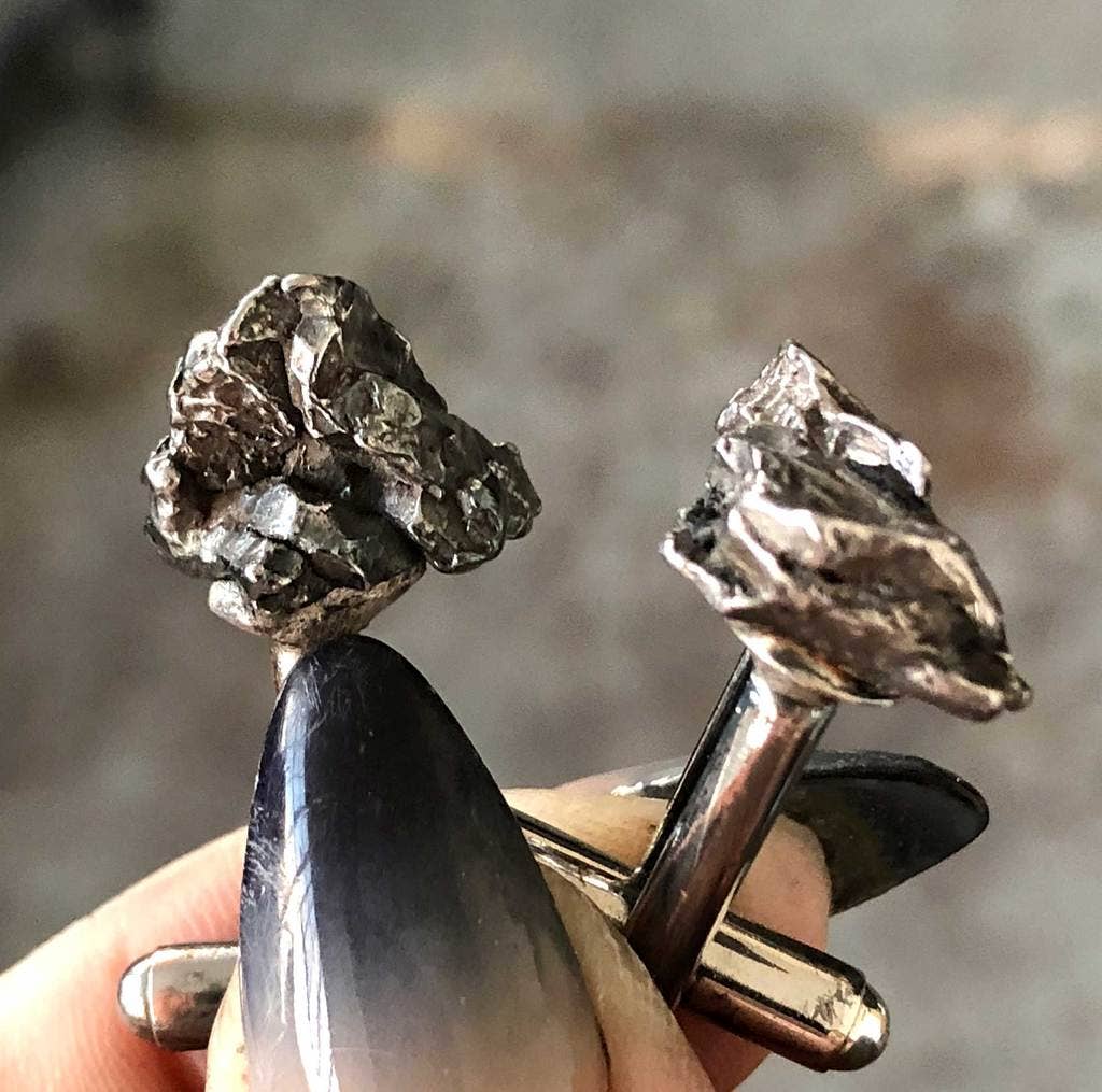 Cyberoptix Tie Lab - Wholesale Cufflinks - Campo Del Cielo Meteorite Cufflinks8