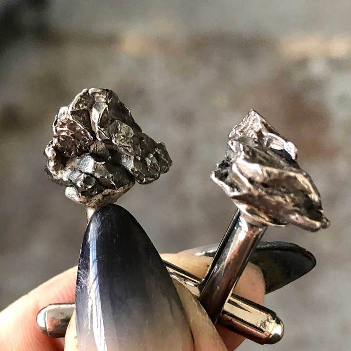 Cyberoptix Tie Lab - Wholesale Cufflinks - Campo Del Cielo Meteorite Cufflinks8