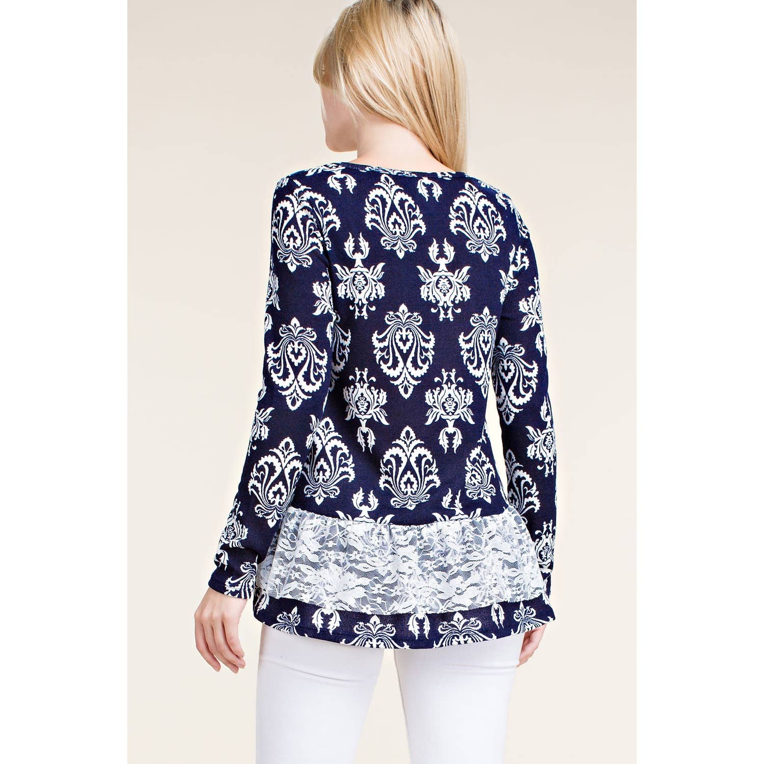 VOCAL - Wholesale Blouse - Dames - Klassieke gotische gesublimeerde print lange mouw top10