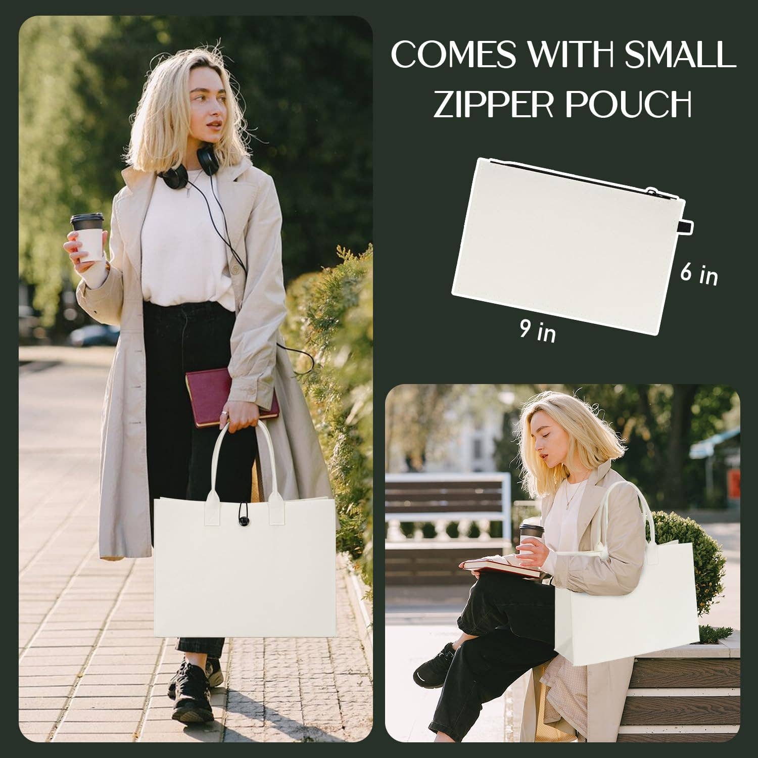 wandf – wholesale Livsmedels-/Shoppingväska – ECOHUB tålig återanvändbar kasse i återvunnet filttyg35