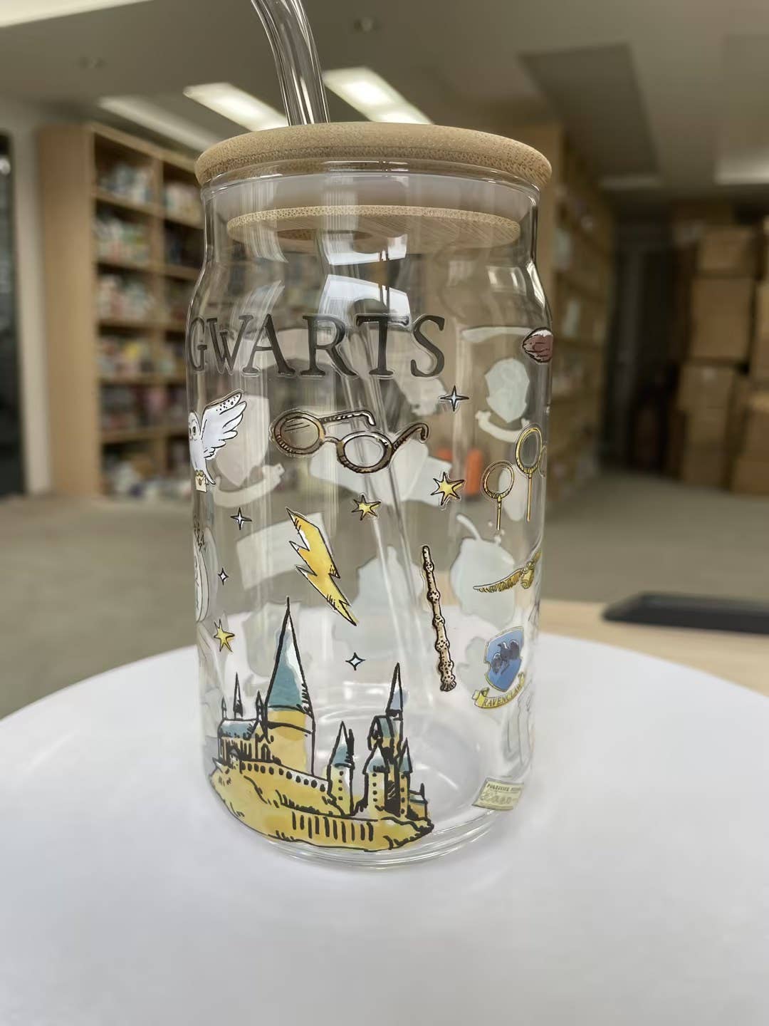 Silver Buffalo - Wholesale Drinking Glass/Cup - Harry Potter Hogwarts Destination 16oz Glass Tumbler6