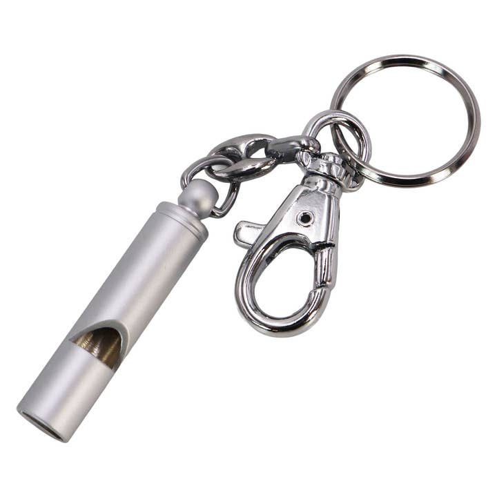 SILVER High-quality Safety Whistle Key Chain - 25 Pcs for wholesale on Faire1