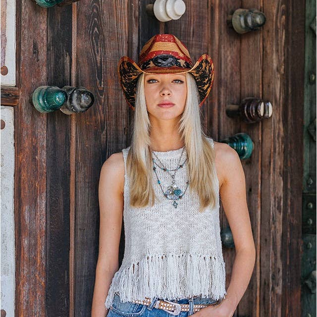 Saddleback Collection Women's Cowboy Hat TX-611 for wholesale by California Hat Company