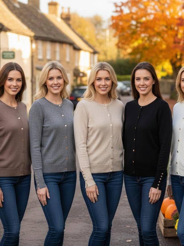 Zra Gold Stud Cardigan for wholesale by Kurt Muller