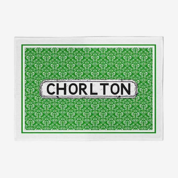 Torchon damassé vert pour la vente par tinned snail