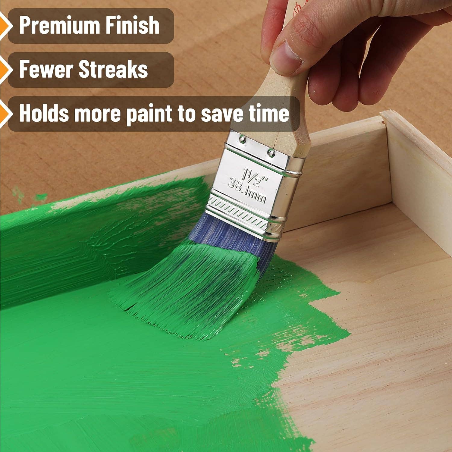 Bates Choice - Wholesale Paint/Wax Brush - Bates- Paint Brushes, 1-Inch, 12 Pack3