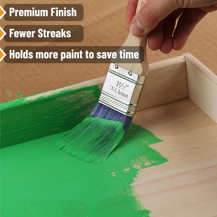 Bates Choice - Wholesale Paint/Wax Brush - Bates- Paint Brushes, 1-Inch, 12 Pack3