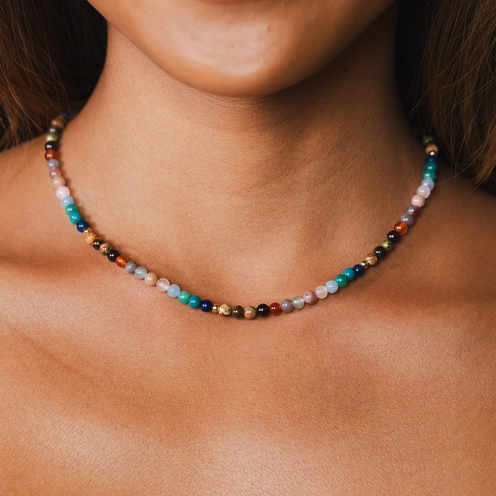 Lotus and Luna – wholesale Beaded/pearl necklace – Master Healer 4mm Healing Necklace1